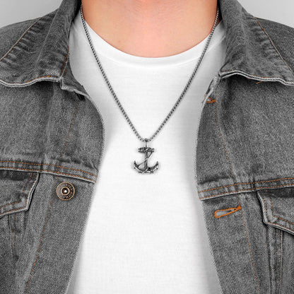Anchor Sailor Stainless Steel Men's Necklace Pendants Chain