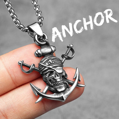 Anchor Sailor Stainless Steel Men's Necklace Pendants Chain