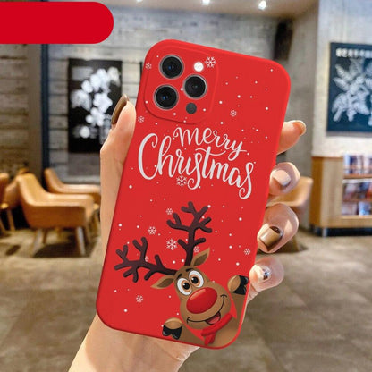Christmas Pattern Silicone Phone Case for iPhone 13 & 14 Series