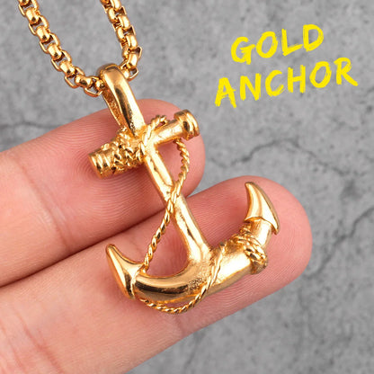 Anchor Sailor Stainless Steel Men's Necklace Pendants Chain