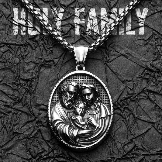 Christian Saints Stainless Steel Men's Pendant Necklace