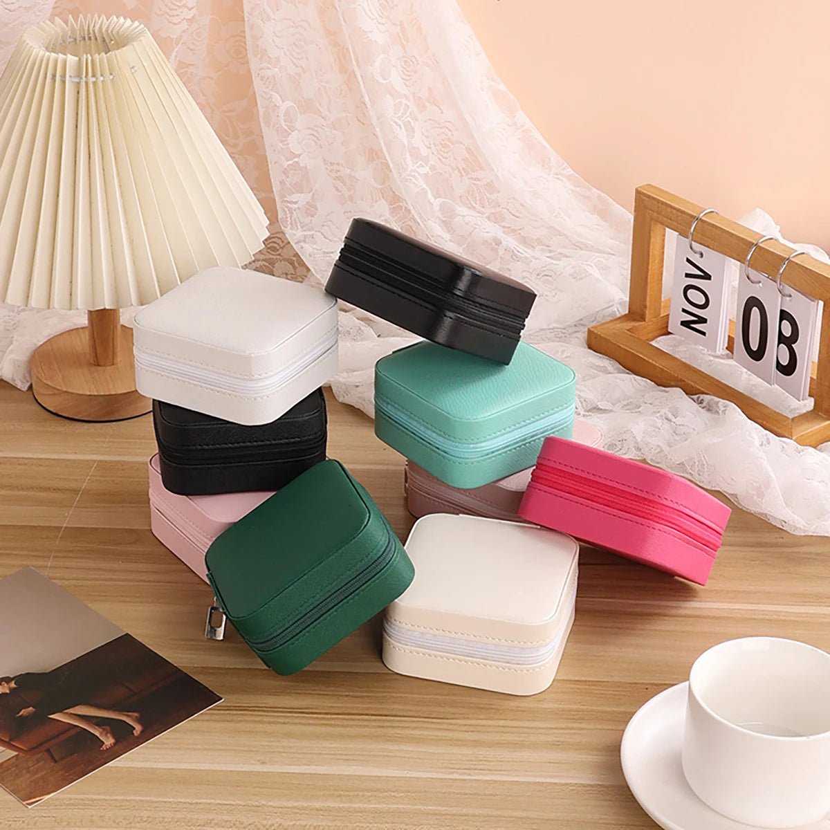 Portable Mini Jewelry Storage Box Travel Organizer Jewelry Case