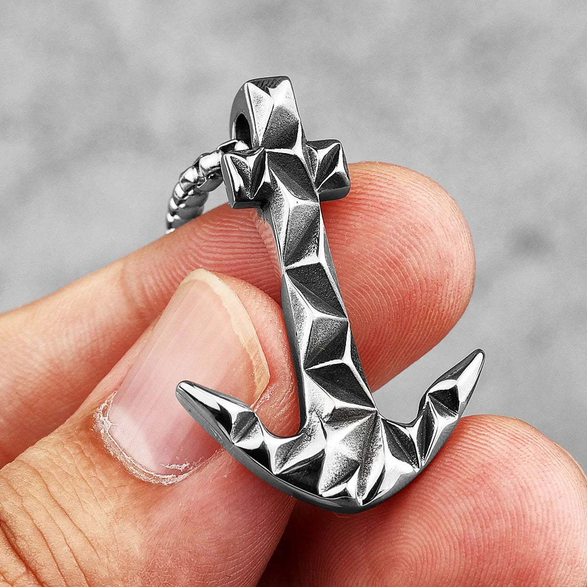 Anchor Sailor Stainless Steel Men's Necklace Pendants Chain