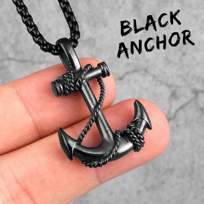 Anchor Sailor Stainless Steel Men's Necklace Pendants Chain