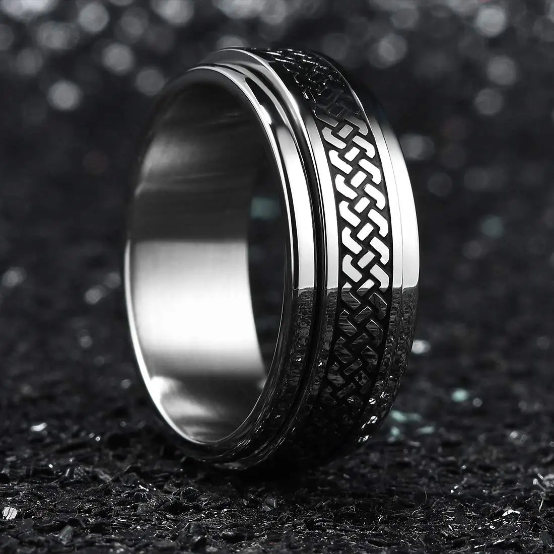 Fashion Men Stainless SteelRings Viking Infinity Intertwined Celtic Knot Rings for Men Wedding Jewelry