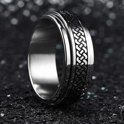 Fashion Men Stainless SteelRings Viking Infinity Intertwined Celtic Knot Rings for Men Wedding Jewelry