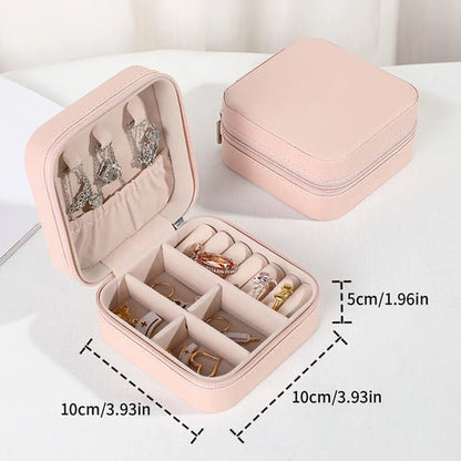 Portable Mini Jewelry Storage Box Travel Organizer Jewelry Case