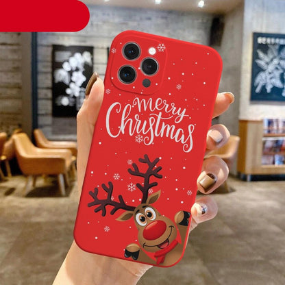 Christmas Pattern Silicone Phone Case for iPhone 13 & 14 Series