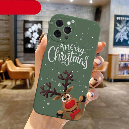 Christmas Pattern Silicone Phone Case for iPhone 13 & 14 Series