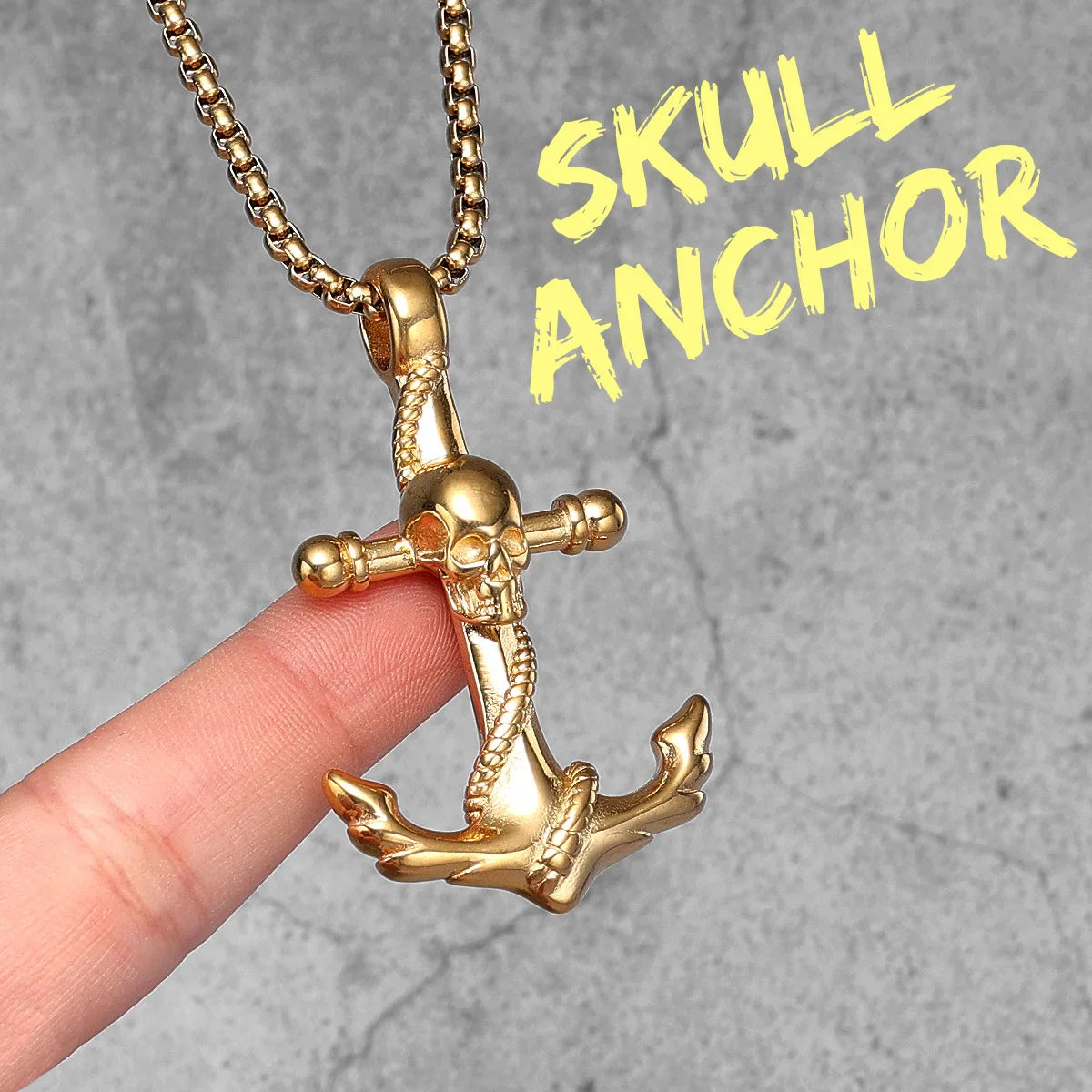 Anchor Sailor Stainless Steel Men's Necklace Pendants Chain