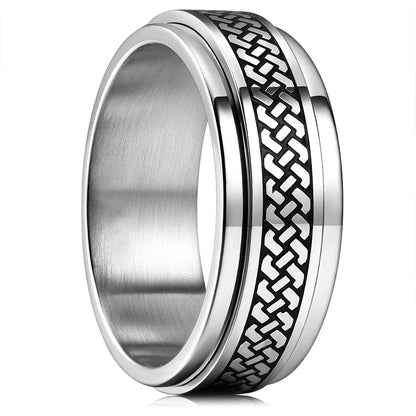 Fashion Men Stainless SteelRings Viking Infinity Intertwined Celtic Knot Rings for Men Wedding Jewelry