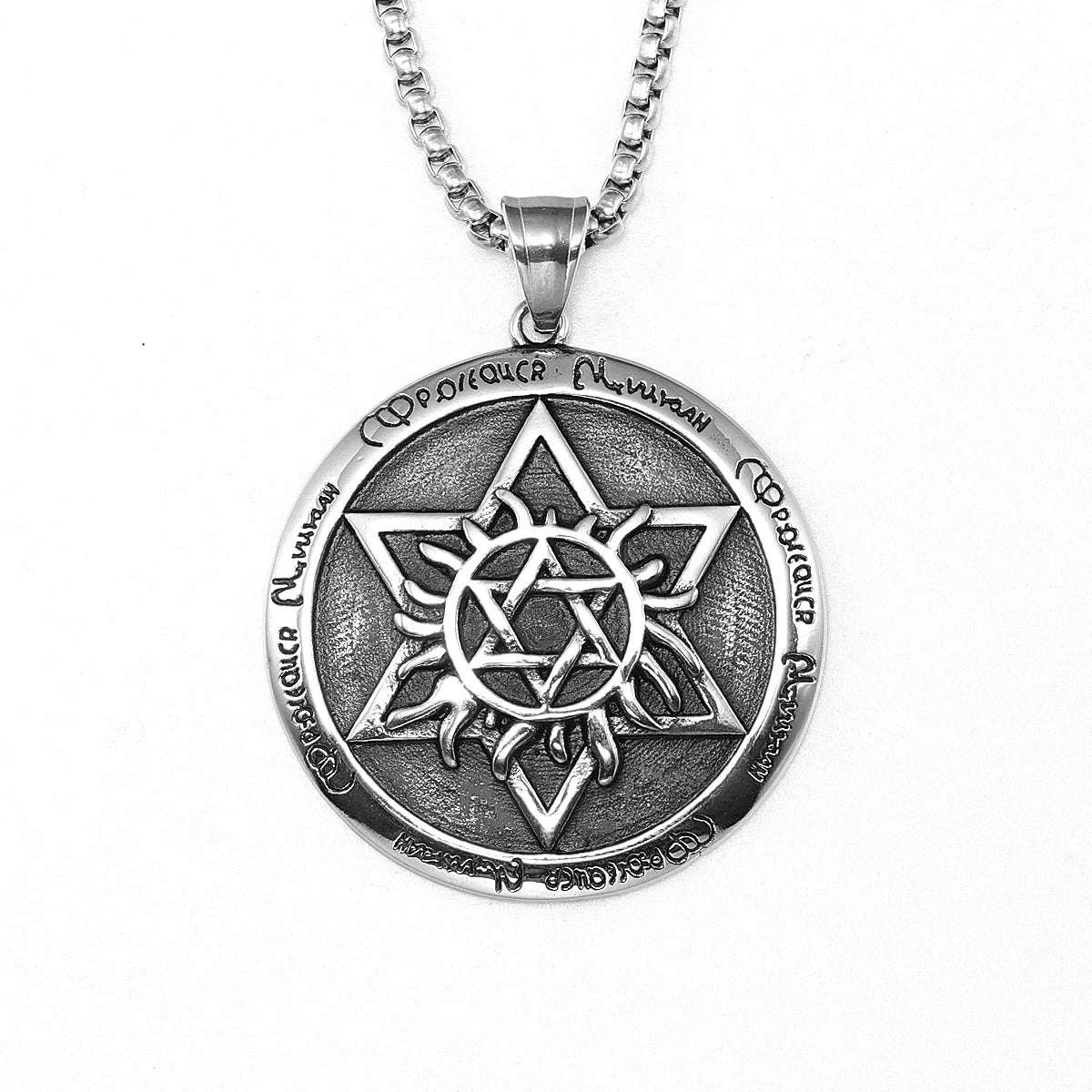 Star of David Stainless Steel Men's Necklace Pendant Chain