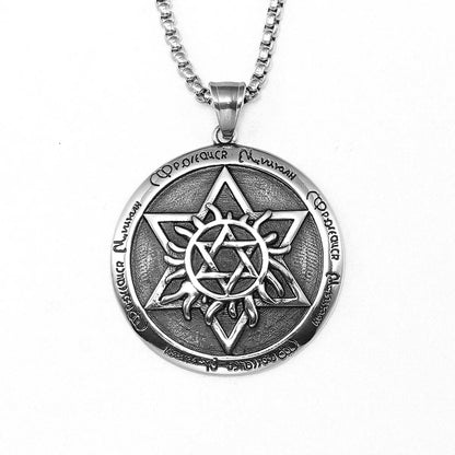 Star of David Stainless Steel Men's Necklace Pendant Chain