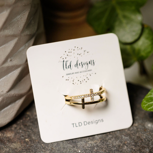 Gold Cross Ring