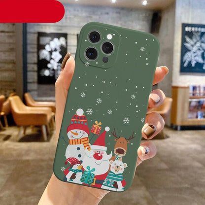 Christmas Pattern Silicone Phone Case for iPhone 13 & 14 Series