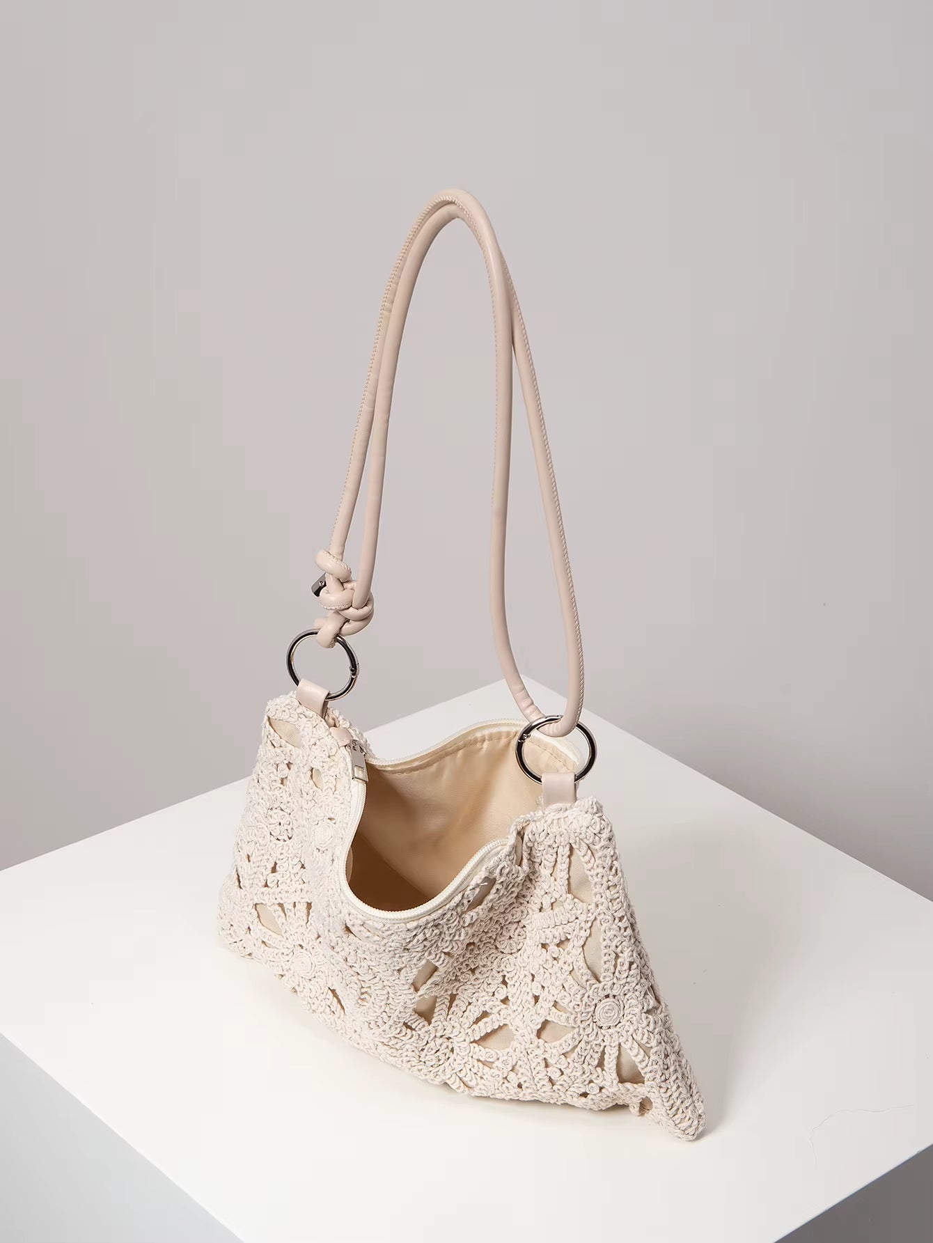 Boho Crochet Floral Shoulder Bag