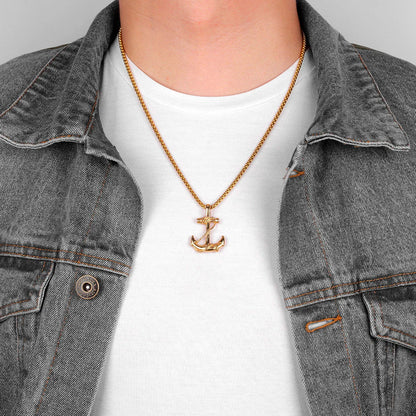 Anchor Sailor Stainless Steel Men's Necklace Pendants Chain