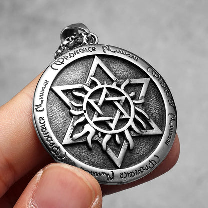 Star of David Stainless Steel Men's Necklace Pendant Chain