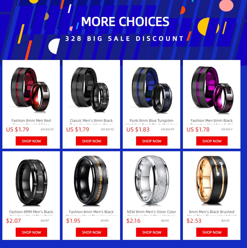 Stainless Steel Anxiety Fidget Spinner Rings for Men Cool Punk Spinning Rotate Rings for men Anti Stress Wedding Band Jewelry