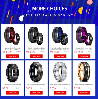 Stainless Steel Anxiety Fidget Spinner Rings for Men Cool Punk Spinning Rotate Rings for men Anti Stress Wedding Band Jewelry