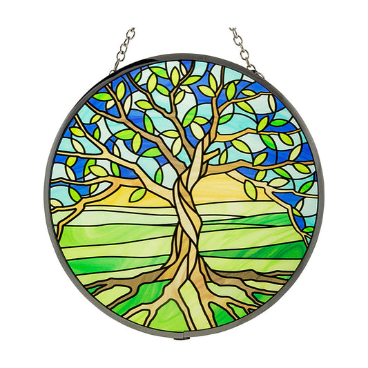 Tree of Life Glass Suncatcher - 6" Genuine Stained Glass