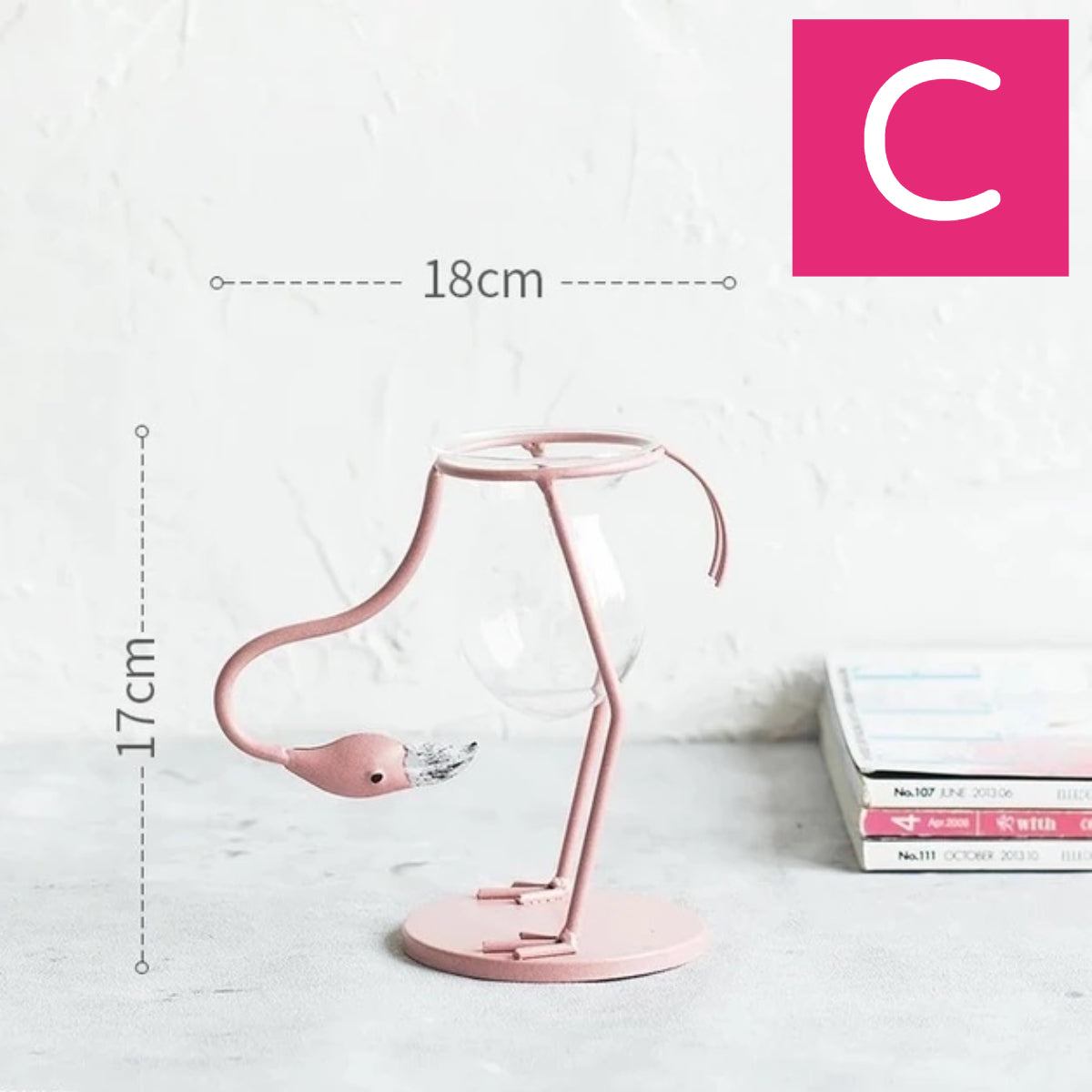 Flamingo Glass Vases