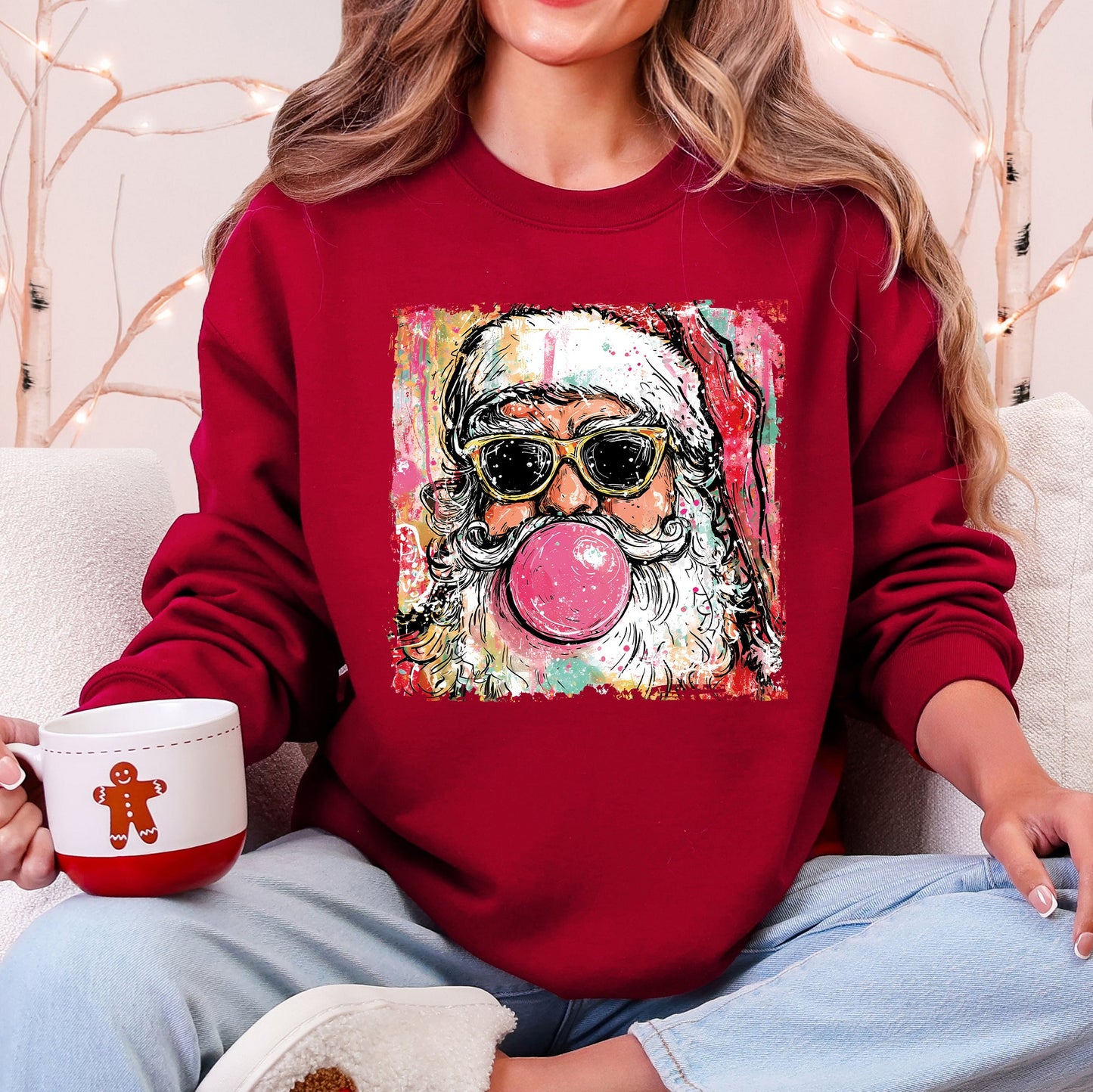 Vintage Santa Sketched Christmas Sweatshirt