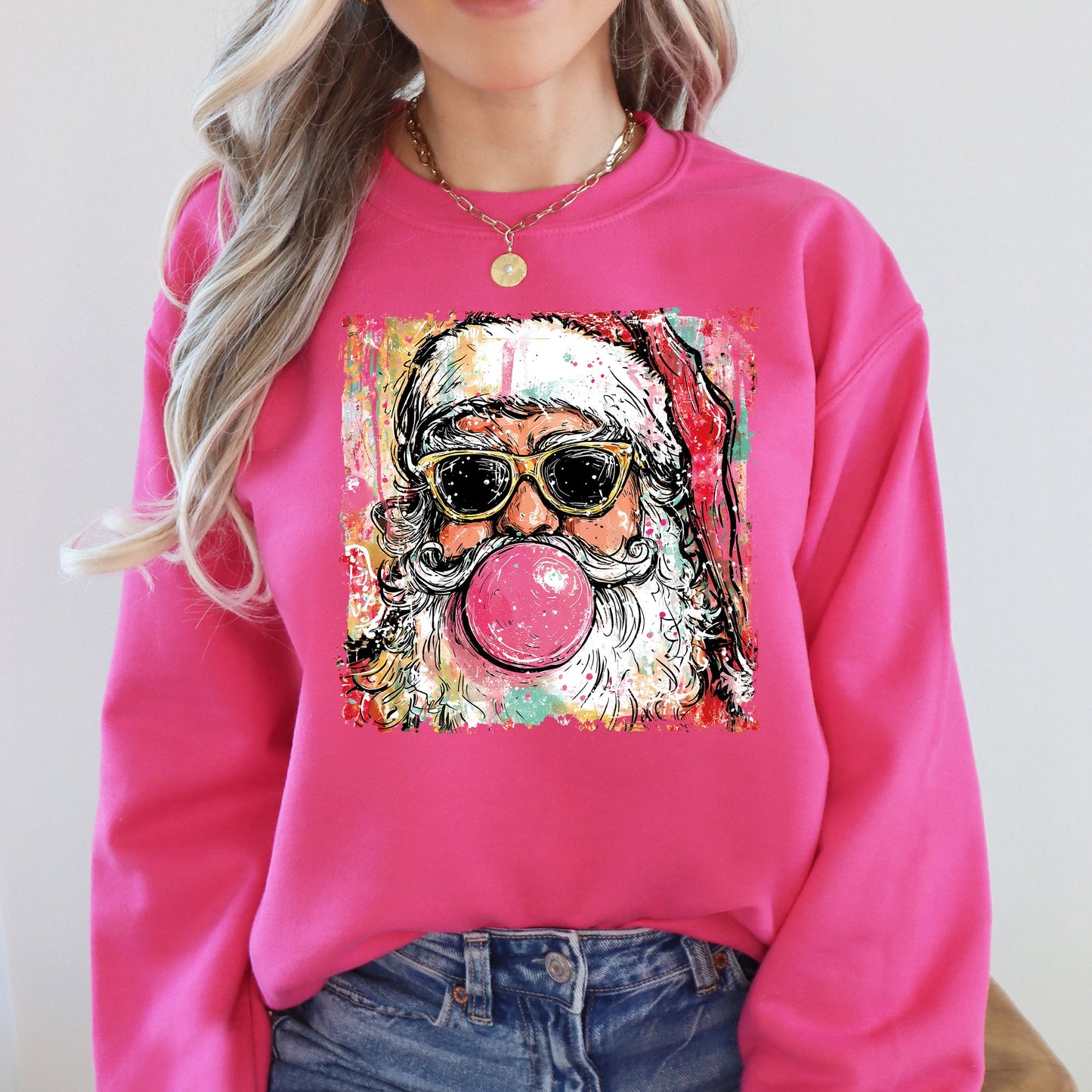 Vintage Santa Sketched Christmas Sweatshirt