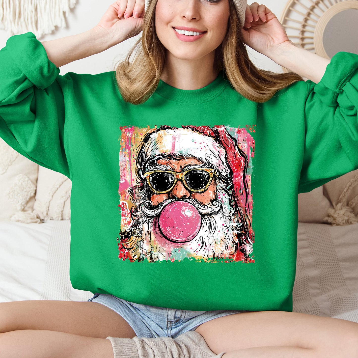 Vintage Santa Sketched Christmas Sweatshirt
