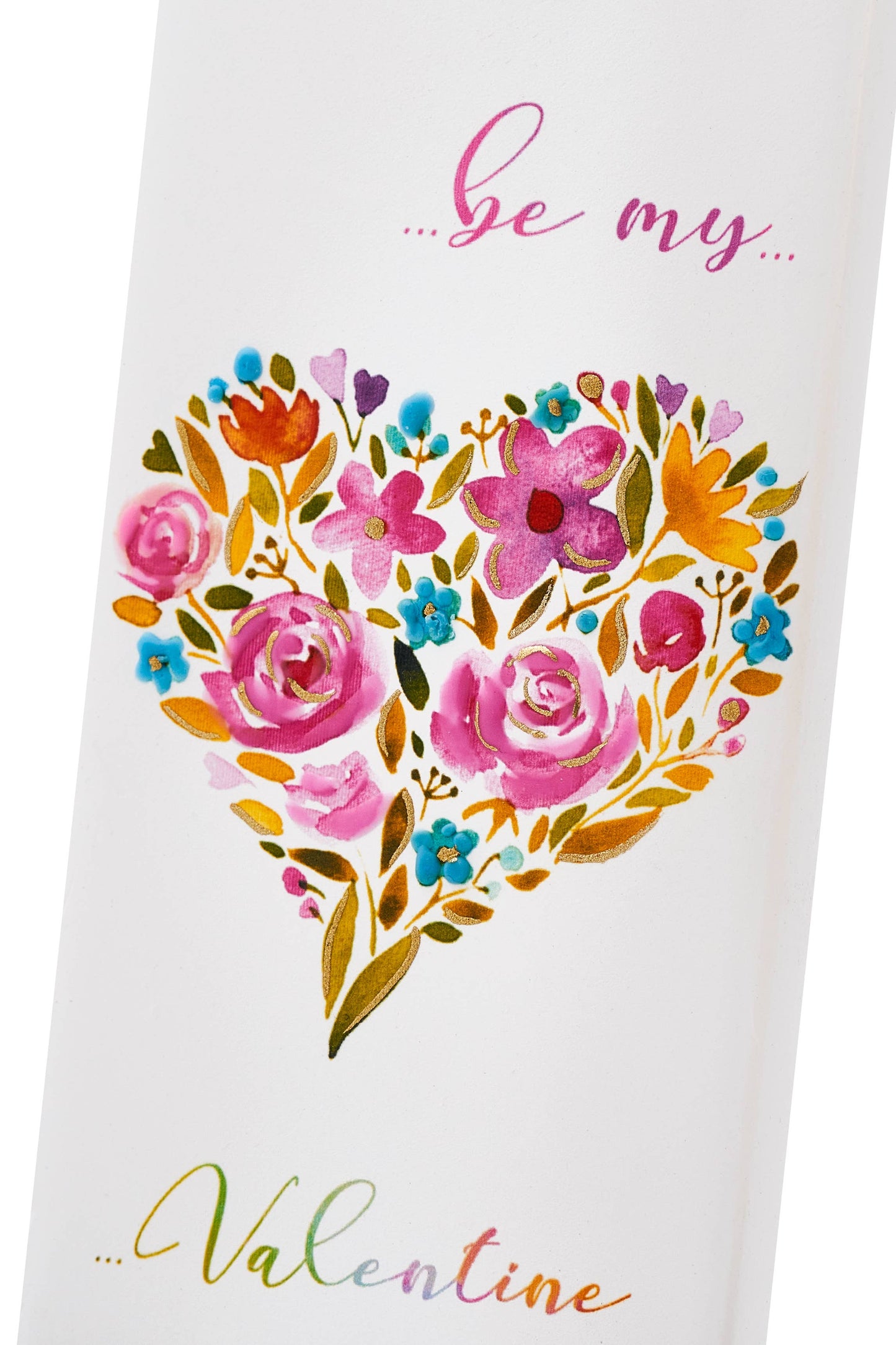 Flatyz Be My Valentine Floral Heart Candle