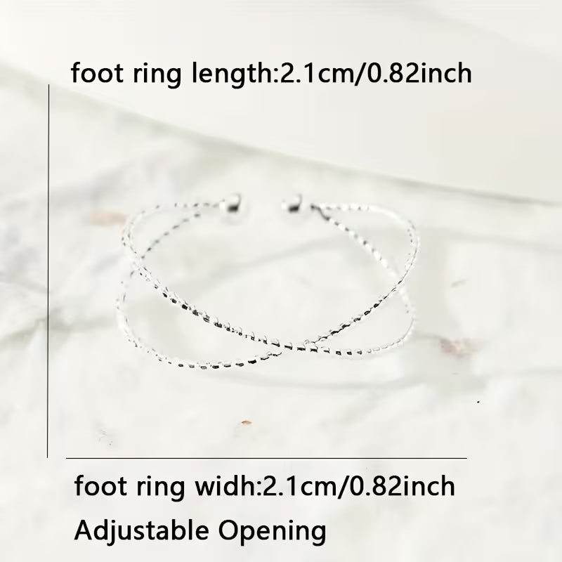 Minimalist Adjustable Criss Cross Toe Ring