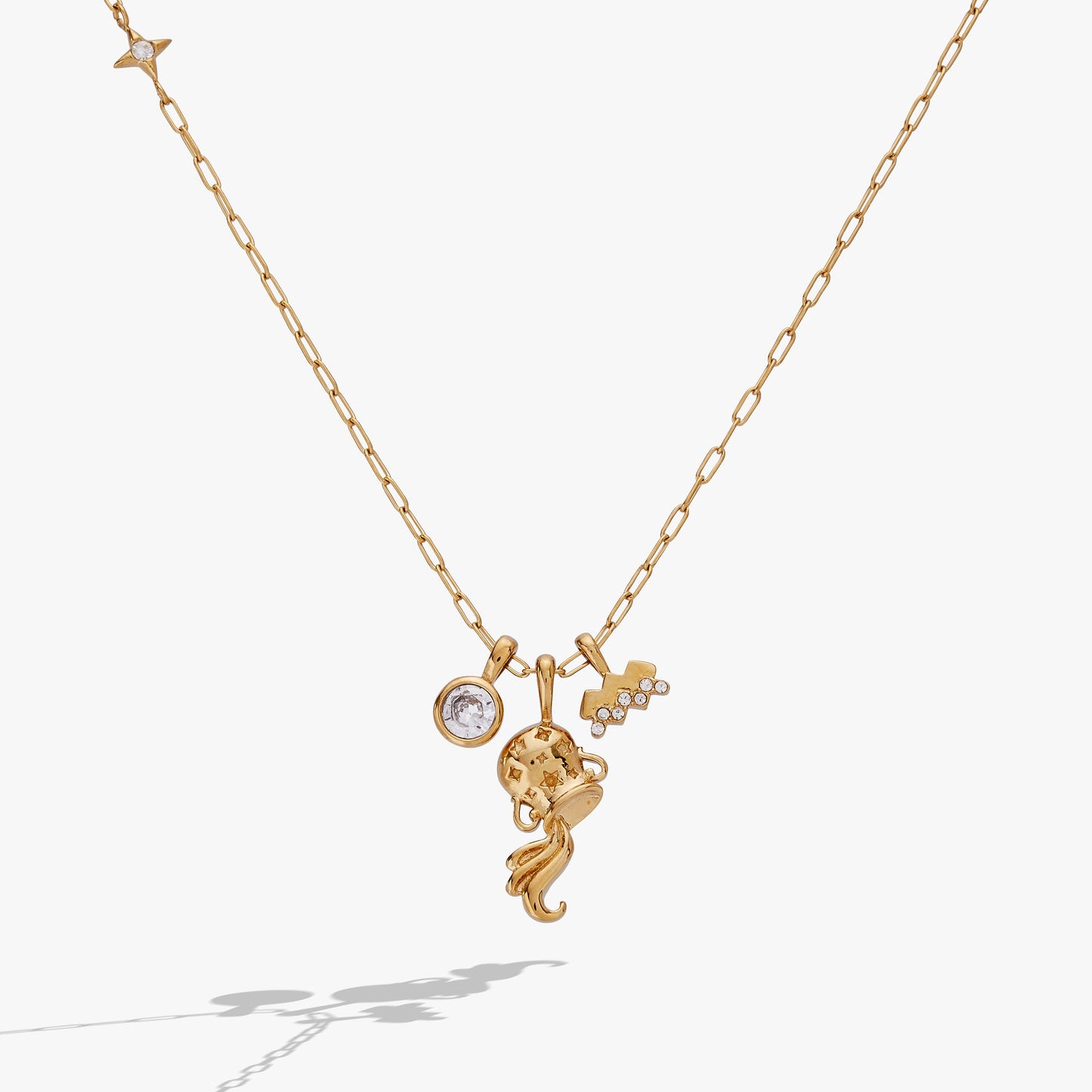 Aquarius Zodiac Charm Cluster Necklace - ALEX AND ANI