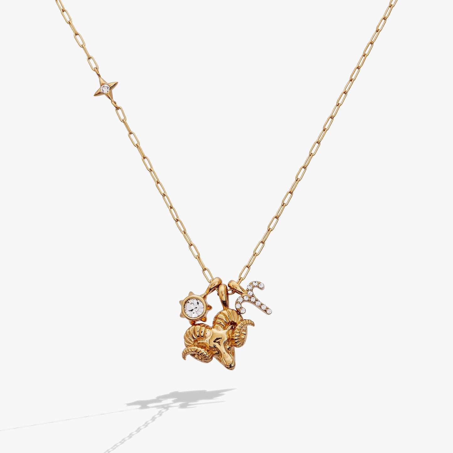 Aries Zodiac Charm Cluster Necklace - ALEX AND ANI