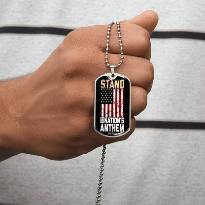 Our National Anthem - Army Tag Necklace, Dog Tag Necklace