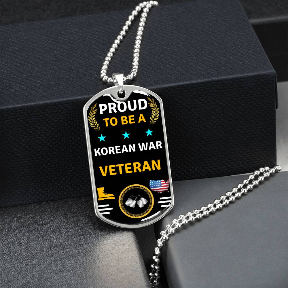 Korean War Veteran Dog Tag - Army Tag Necklace, Dog Tag Necklace