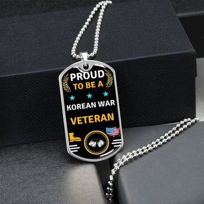 Korean War Veteran Dog Tag - Army Tag Necklace, Dog Tag Necklace