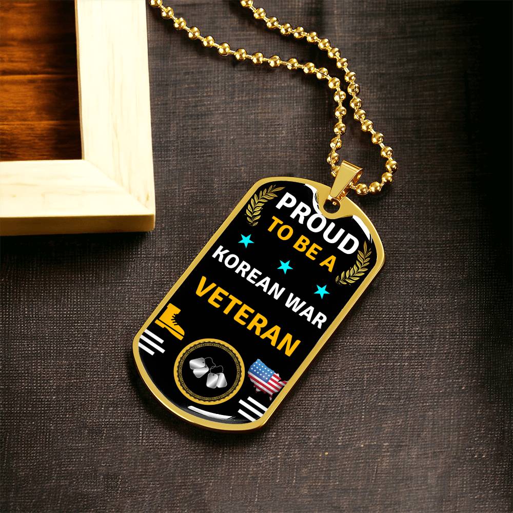 Korean War Veteran Dog Tag - Army Tag Necklace, Dog Tag Necklace