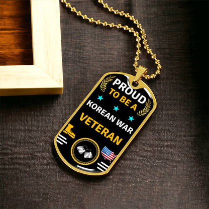 Korean War Veteran Dog Tag - Army Tag Necklace, Dog Tag Necklace