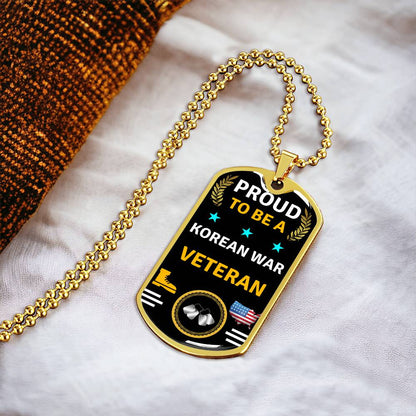 Korean War Veteran Dog Tag - Army Tag Necklace, Dog Tag Necklace