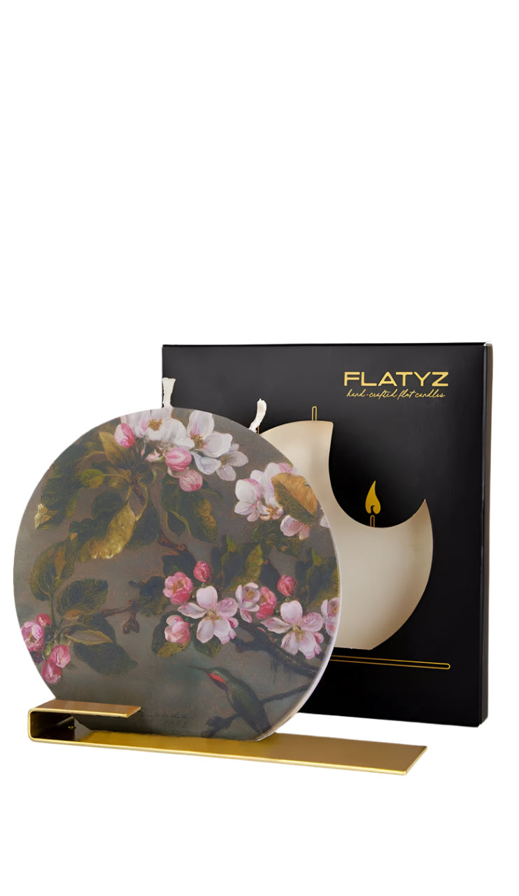 Flatyz Heade Hummingbird & Apple Blossoms Candle