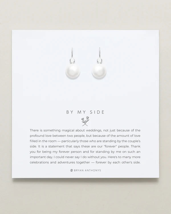 By My Side Pearl Drop Earrings