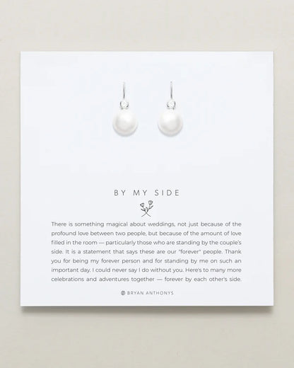 By My Side Pearl Drop Earrings