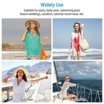 Boho Lace Maxi Beach Cover-Up Dress