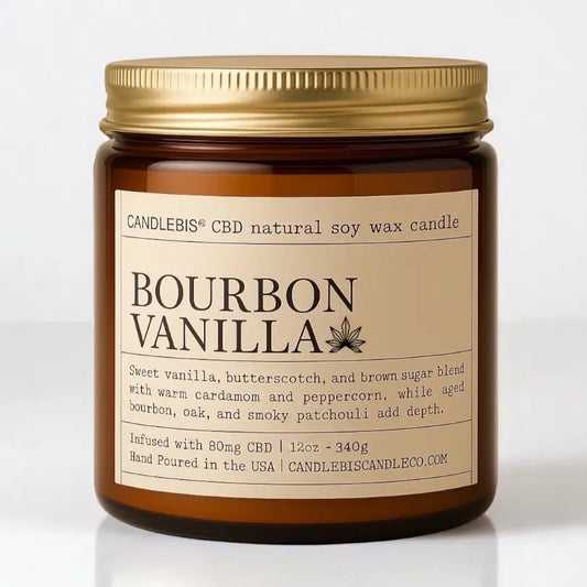 Bourbon Vanilla CBD Candle