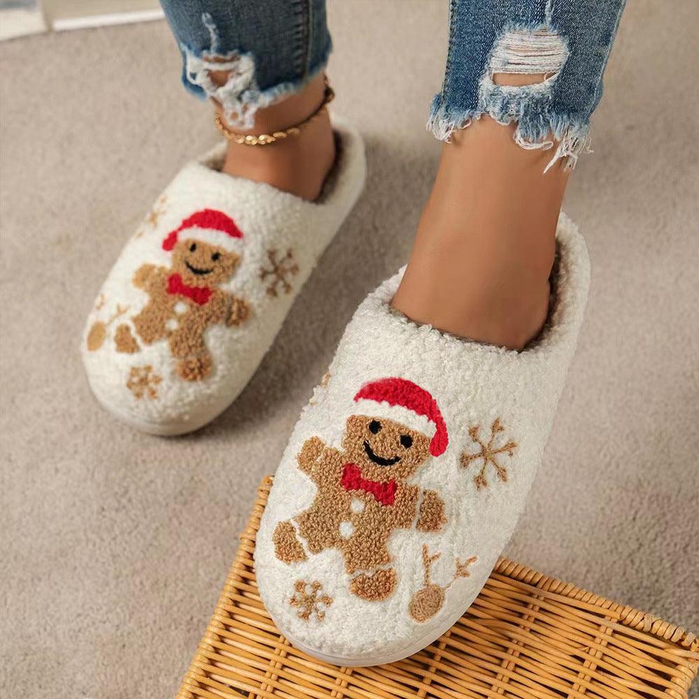Women's Gingerbread Christmas Slippers