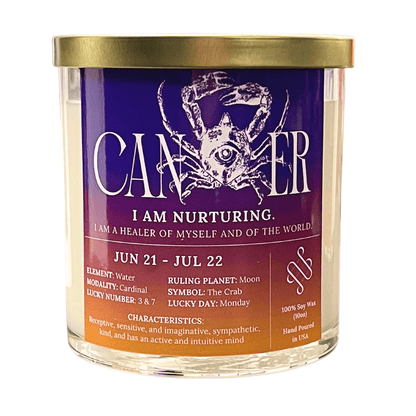 Cancer Zodiac Sign Candle