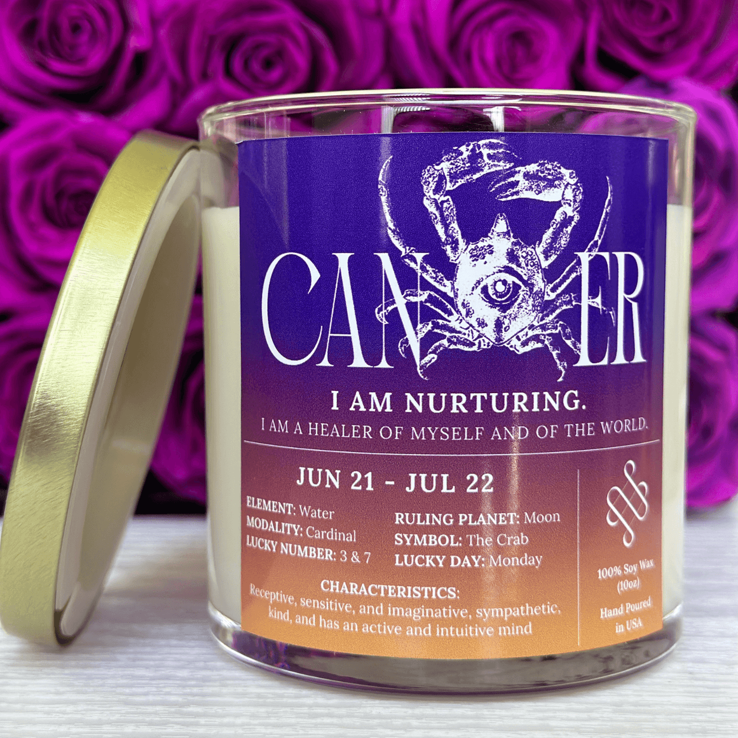 Cancer Zodiac Sign Candle