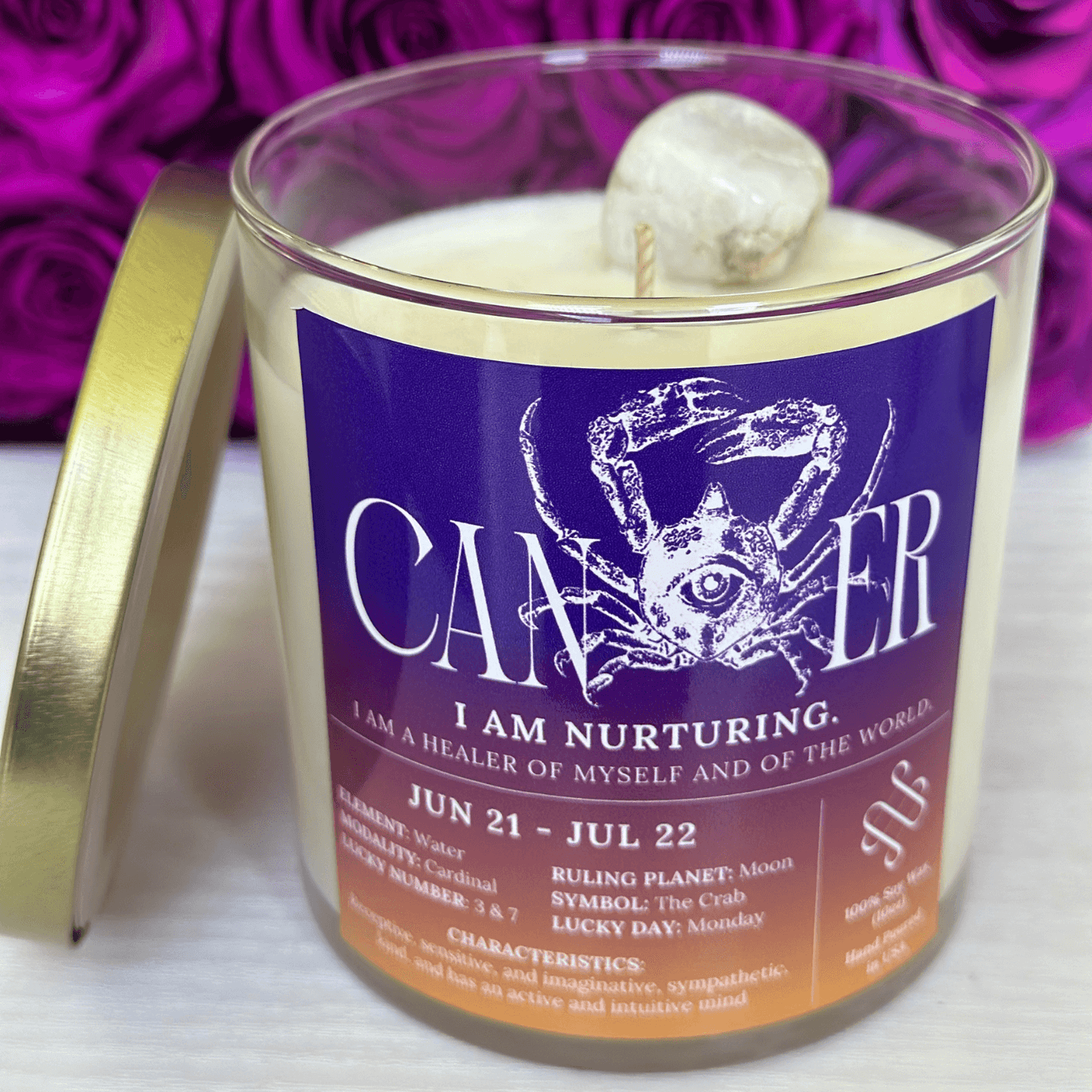 Cancer Zodiac Sign Candle