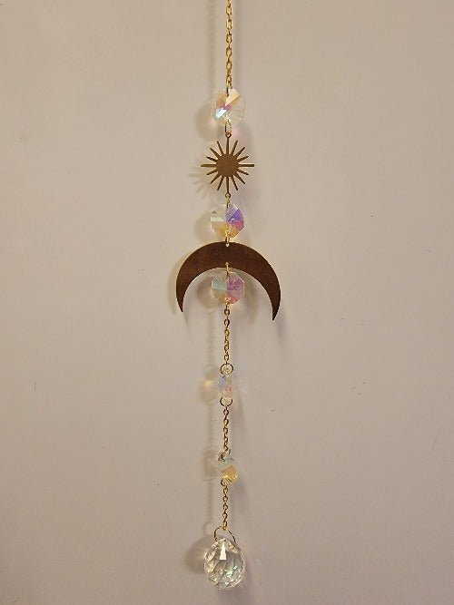 Drop Dangle Moon Suncatcher Crystal Prisms