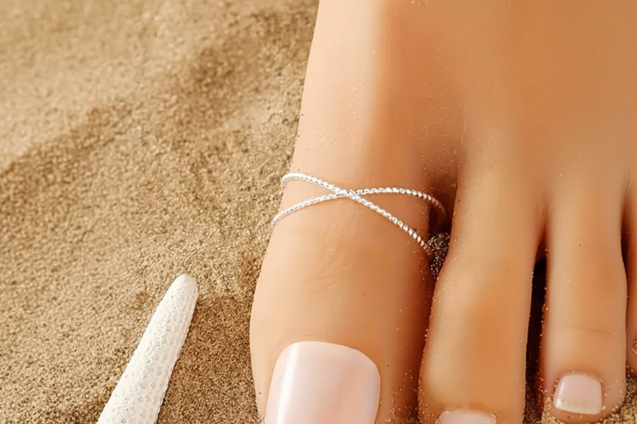 Minimalist Adjustable Criss Cross Toe Ring